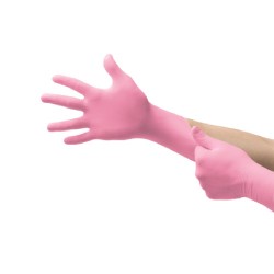 Gant nitrile rose